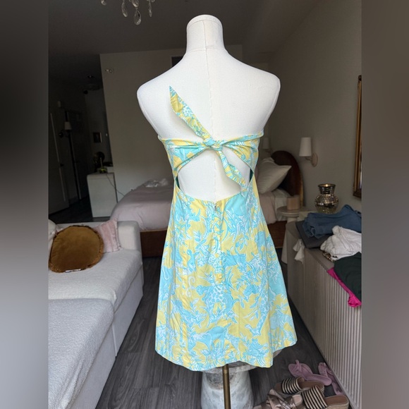 Lilly Pulitzer vintage Bahama sunshine Junkanoo print strapless mini dress S - Picture 5 of 6